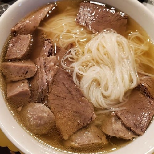 Brisket and Meatballs Pho.