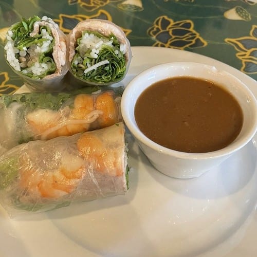 Steamed Pork and Shrimp Fresh Rolls.