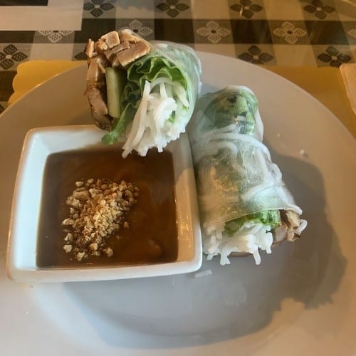 Grilled Chicken Fresh Rolls.