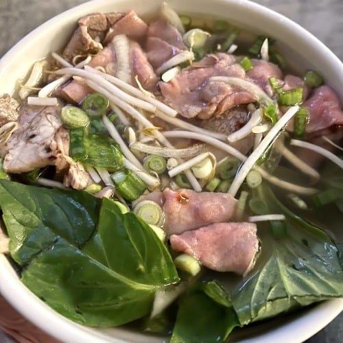 Rare Tender Steak and Brisket Pho.