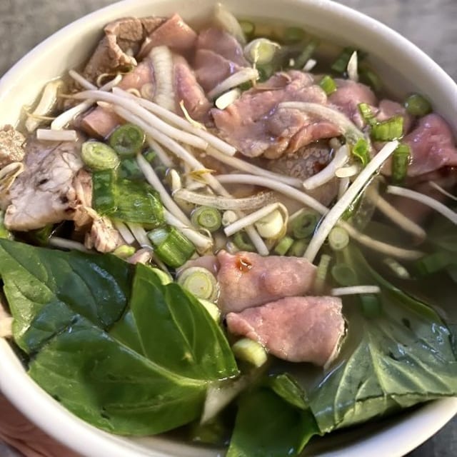 Rare Tender Steak and Brisket Pho.